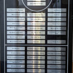 black acrylic honour board