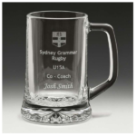 glass engraved tankard