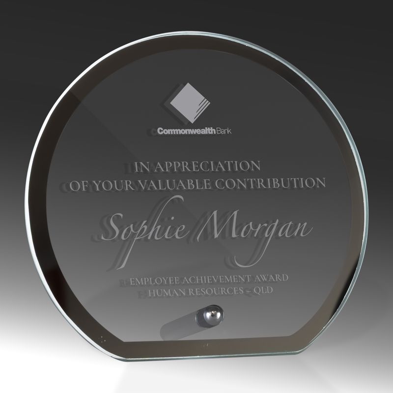 Mirror Edged Clear Glass-Circle