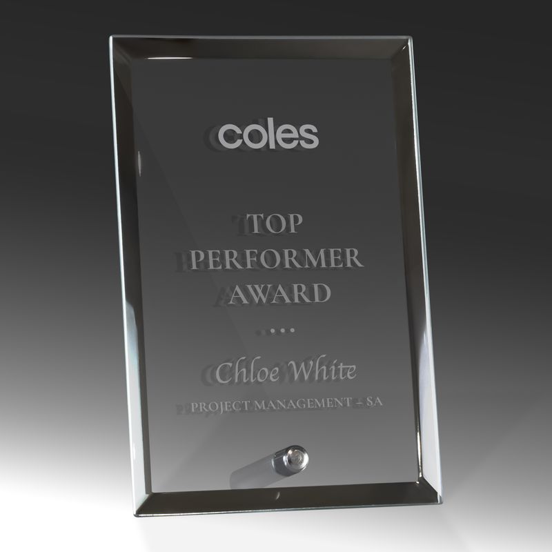 Mirror Edged Clear Glass-Rectangle Portrait