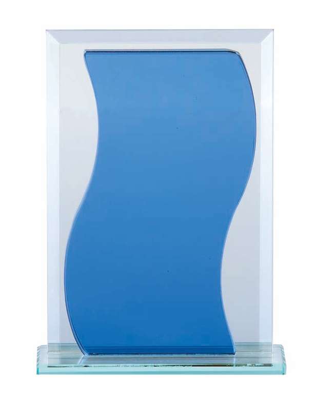 Blue/Silver Mirror with Base