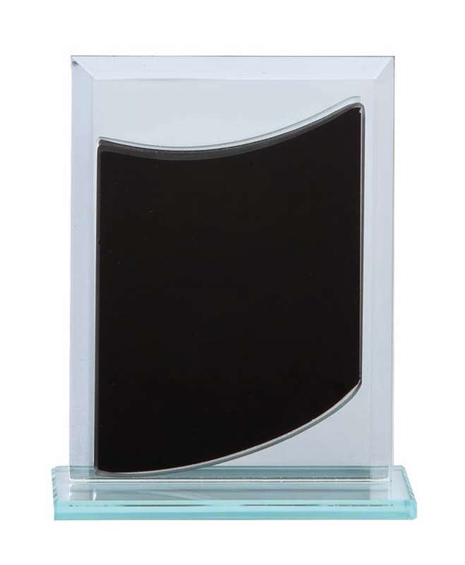 Black/Silver Mirror with Base