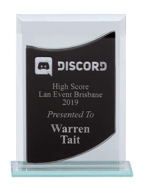 Black/Silver Mirror with Base