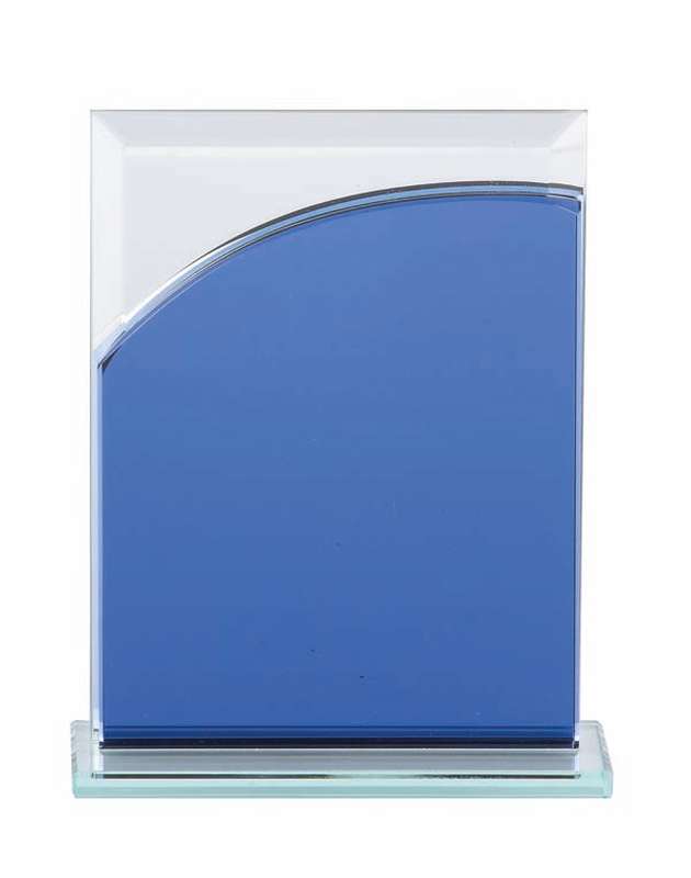Blue/Silver Glass with Base