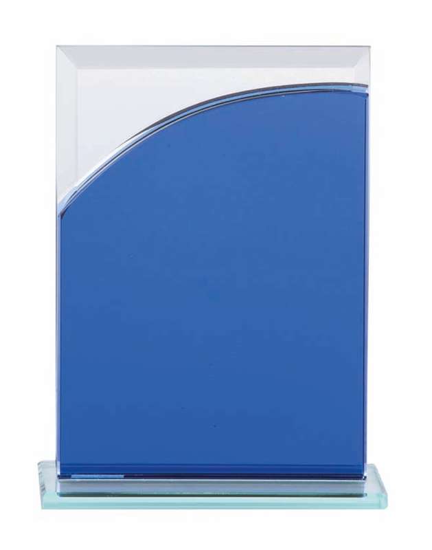 Blue/Silver Glass with Base