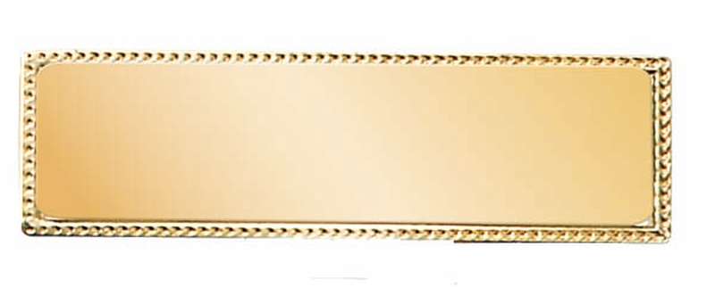 Rectangular Metal Badge