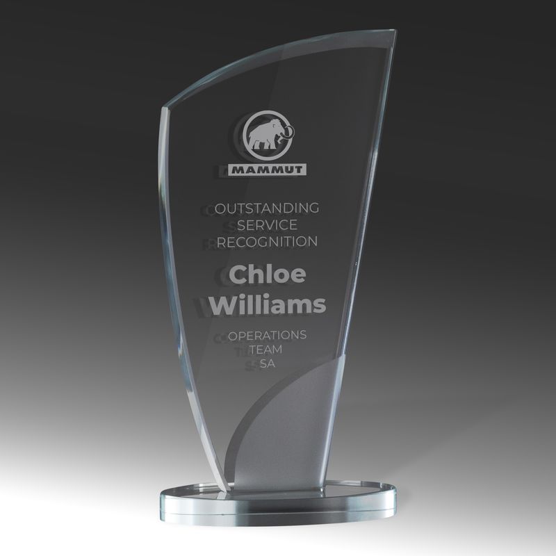 Designer Sandblasted Glass - Wedge