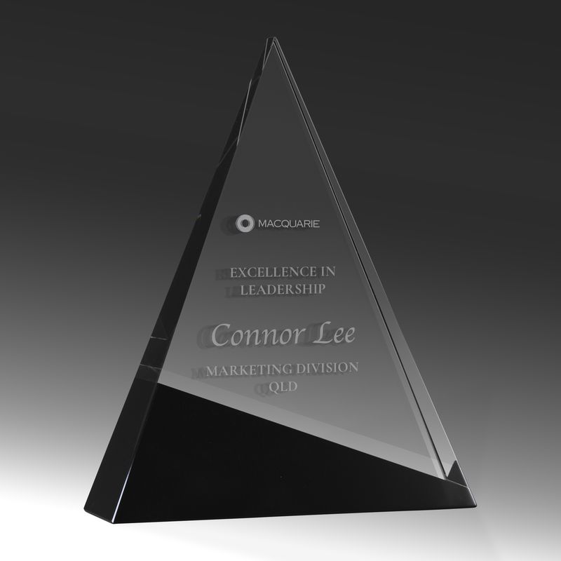 Black and Clear Crystal - Triangle