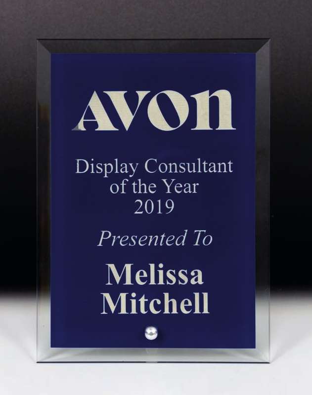 Glass Plaque With Strut
