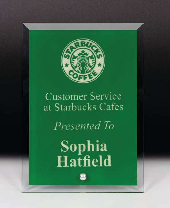 Glass Plaque With Strut