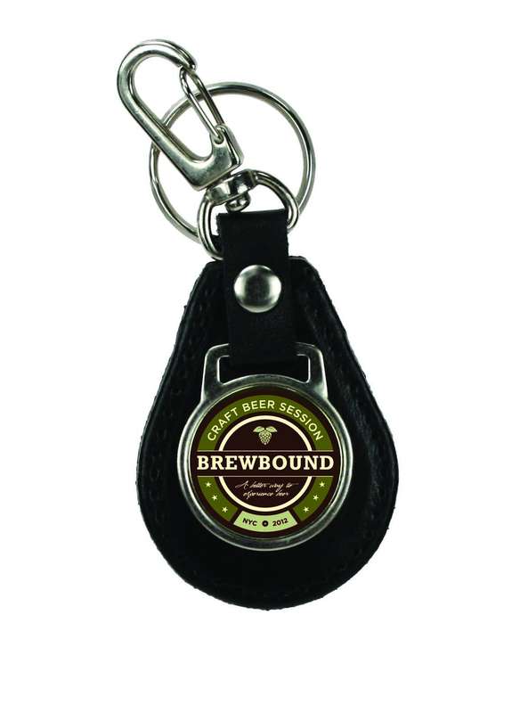 black leather key ring giftware