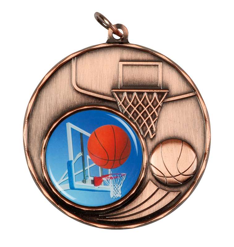 basketball 25mm insert medal