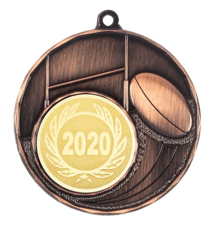 rugby 25mm insert medal