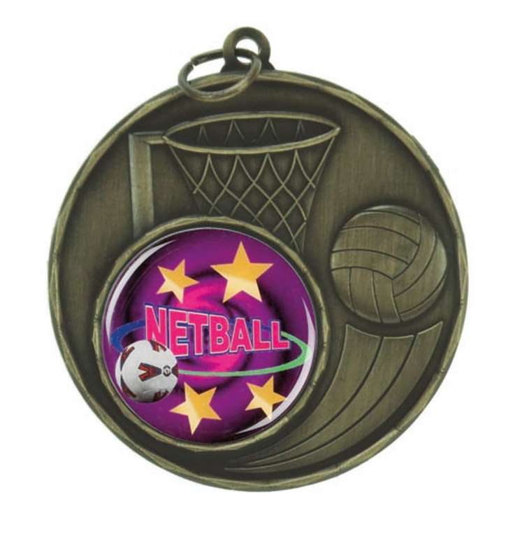 netball 25mm insert medal