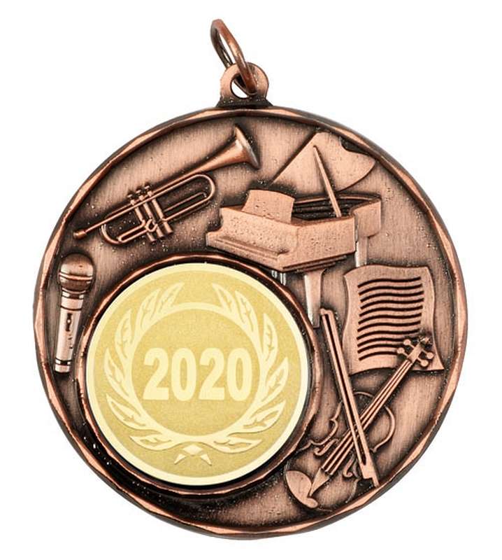 music 25mm insert medal