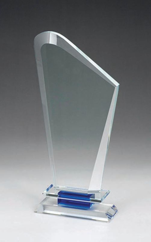 clear crystal/blue trim