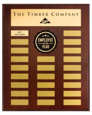 premium walnut gloss plaque