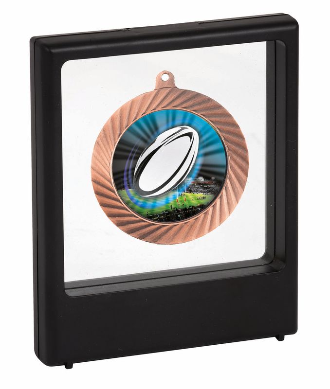 rugby medal in case