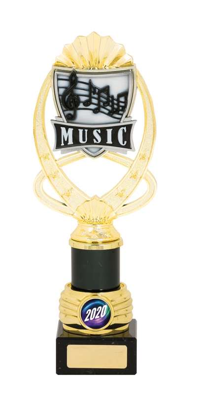 music trophy 25mm insert