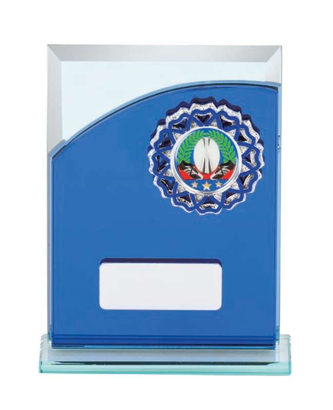 Rugby Glass Sports Trophy - 25mm Insert