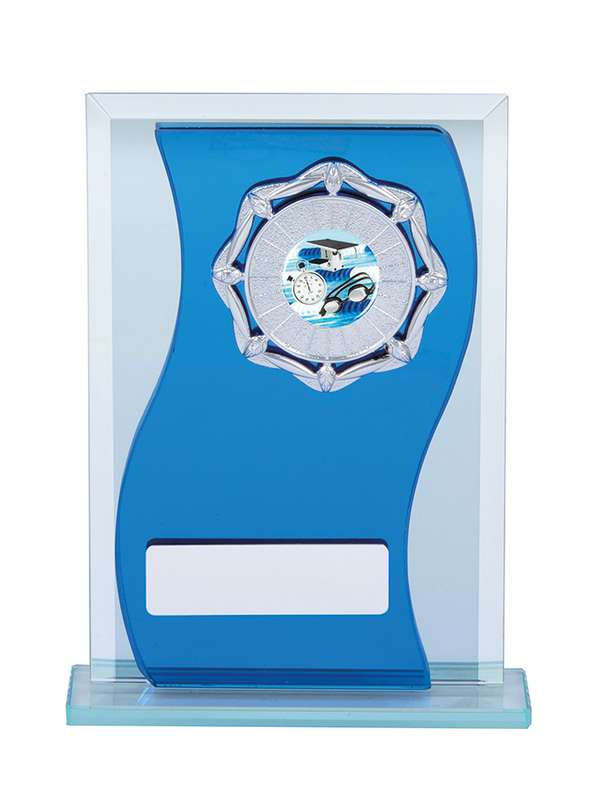 Blue/Silv Mirror with Base