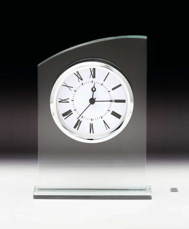 Clear 10mm Glass, Silver Fittings, Curve to sideTop