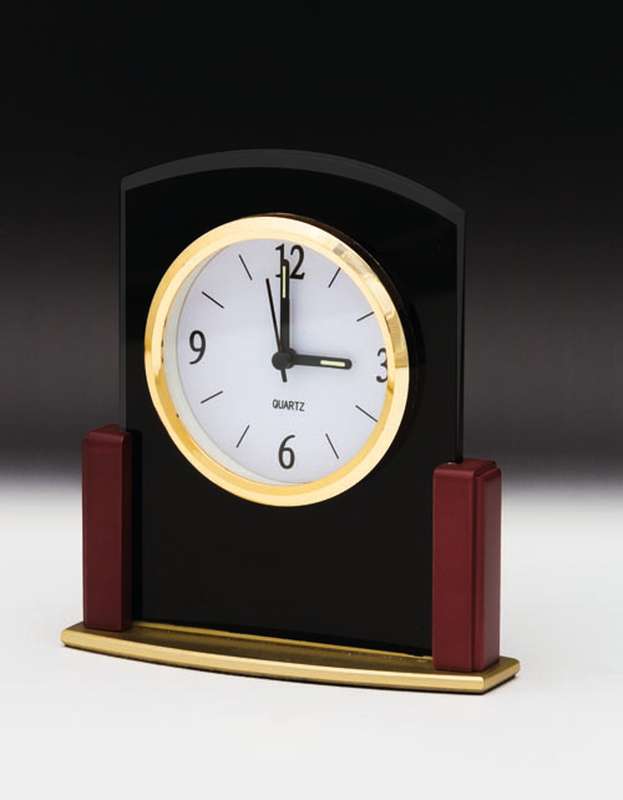 Black Glass Facia, Gold Fitting & Metal Base, R.wood Sides