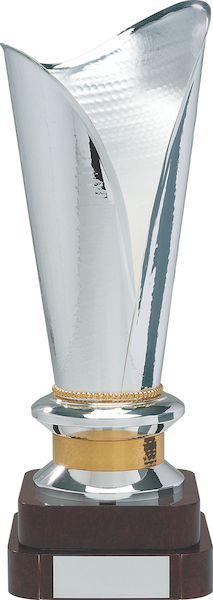 Silverplated handmade soft tone finish on resin marble base
