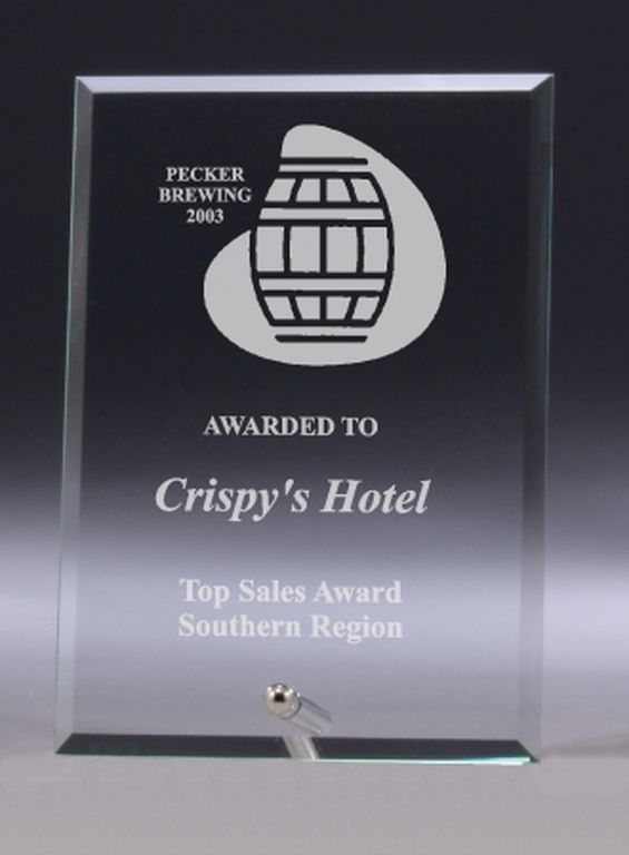 Clear Glass Plaque