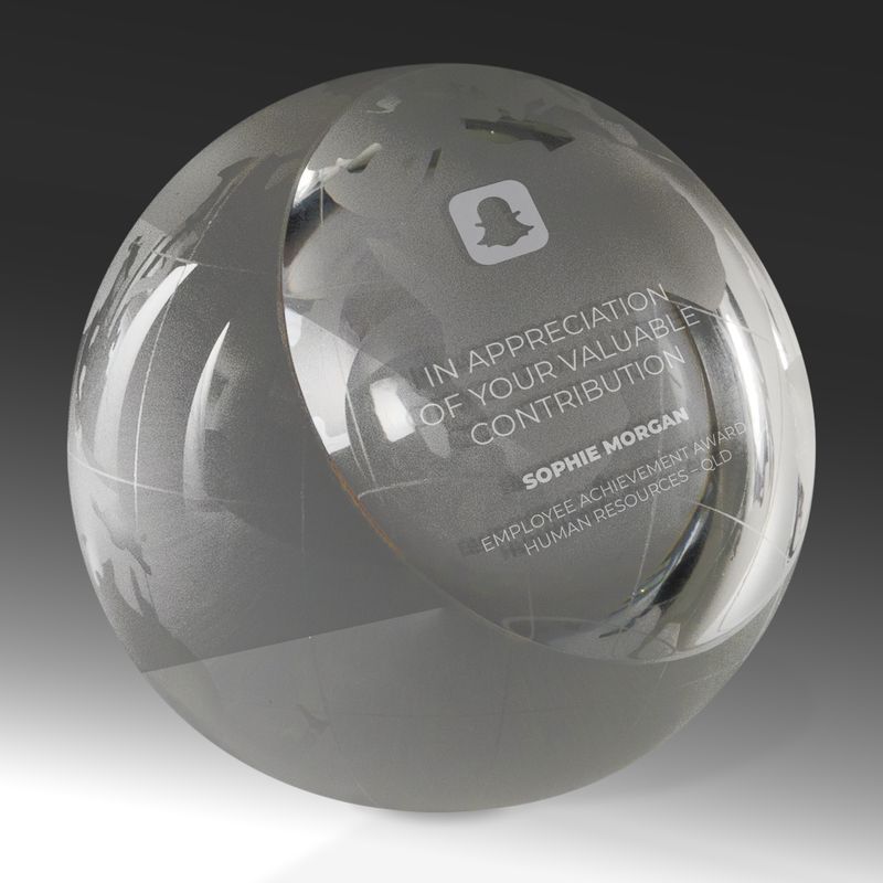 Crystal Globe Paperweight