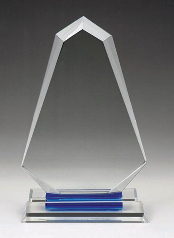 Clear Crystal/Blue Trim