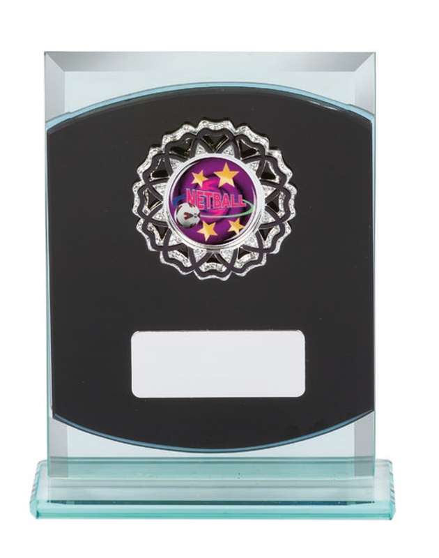 Netball Glass Award - 25mm Insert