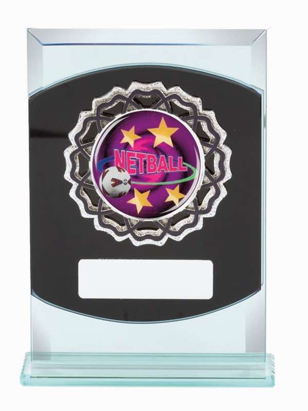 Netball Glass Award - 50mm Insert